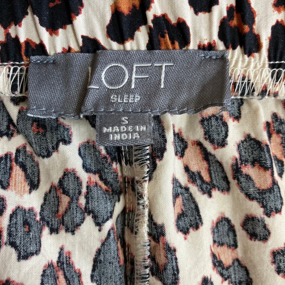 Loft Sleep Womens Leopard Print Pajama Shorts Brown Black Cotton Modal Size S - Picture 2 of 6